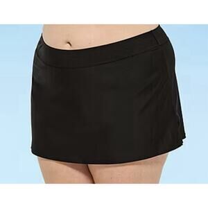 Mynah Black Swim Skirt NWT Mid-rise Tummy Control 24W Bikini Bottom